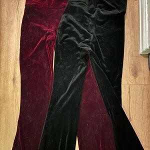 Velvet Bottoms in Black and Red